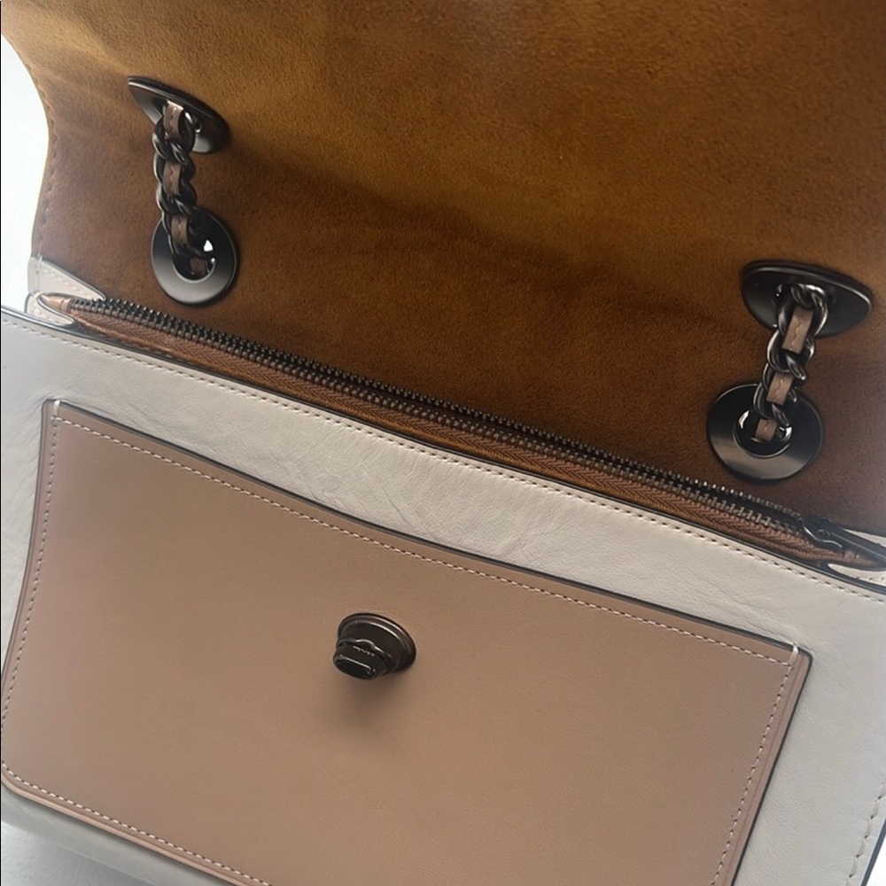 Coach Patchwork Parker Shoulder Bag - Tan and Cream - Picture 6 of 15